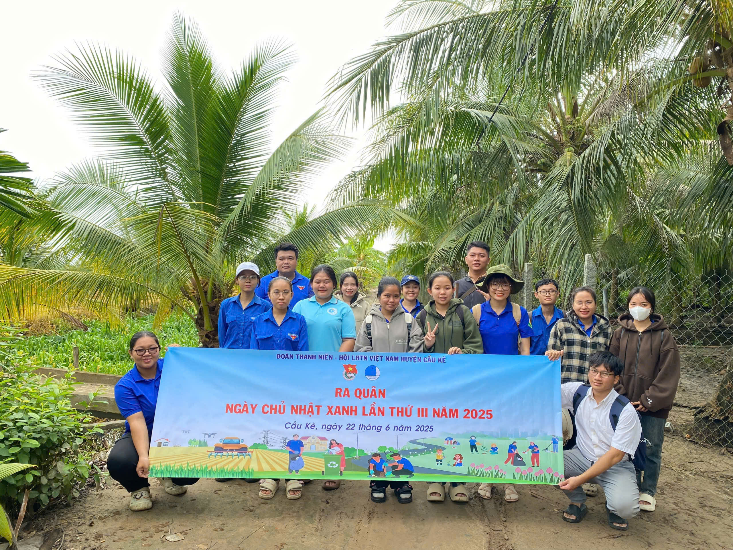 TUỔI TRẺ HUYỆN CẦU KÈ HƯỞNG ỨNG PHONG TRÀO “CHUNG TAY BẢO VỆ MÔI TRƯỜNG, BẢO VỆ DÒNG SÔNG QUÊ HƯƠNG” – THÁNG 6/2025